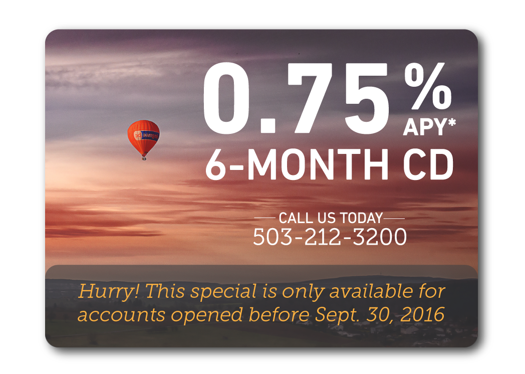 CD Rate Special Lewis and Clark Bank 0.75 6Month CD Special